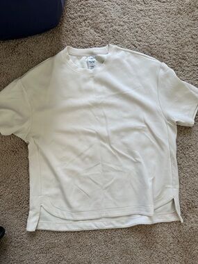 Women's White Crewneck Short-Sleeve Tee